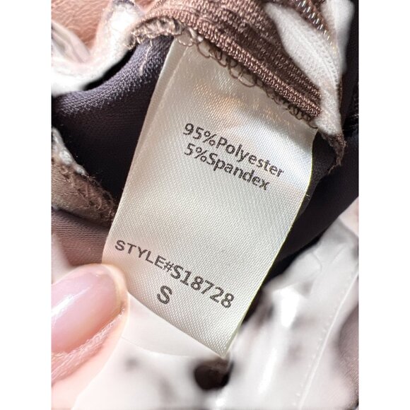 Womens Mustard Seed S Brown Satin High-Waisted Tie Front Pants - Picture 2 of 11